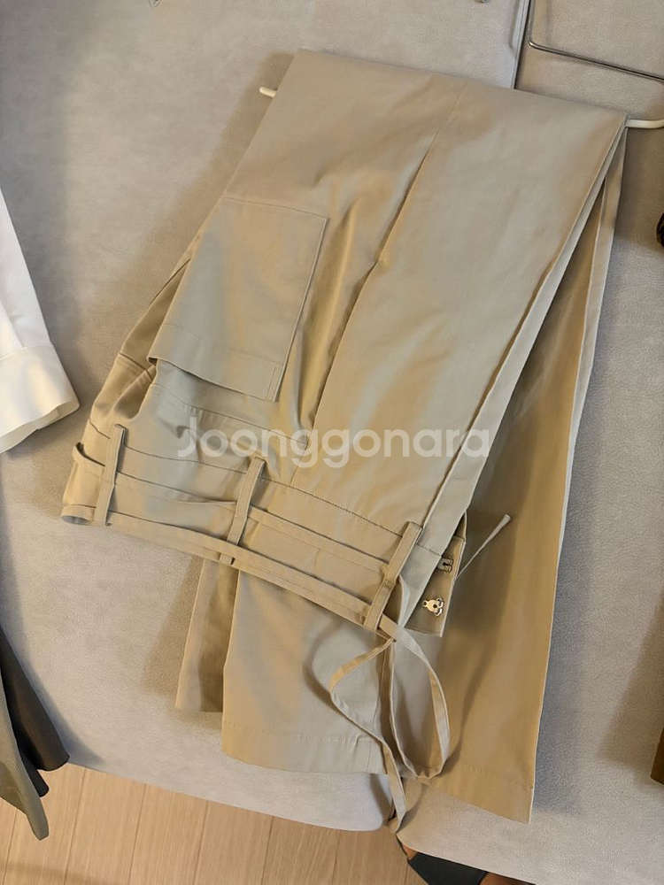 유메르 모르코 벨티드팬츠1사이즈 라이트베이지--5