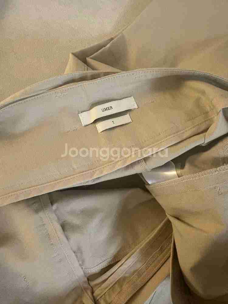 유메르 모르코 벨티드팬츠1사이즈 라이트베이지--6