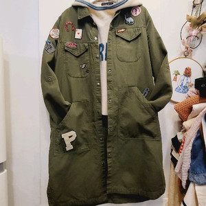 자라 자수와팬 셔츠 야상