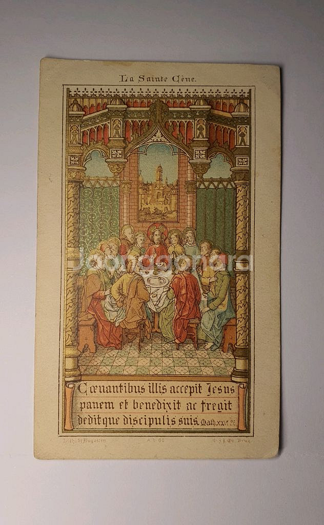 카톨릭 천주교 최후의 만찬 삽화 성화 카드--0