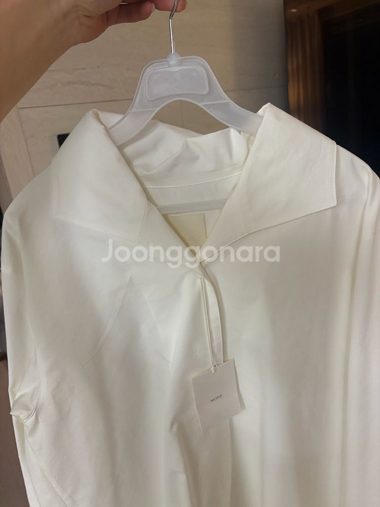 모네마켓 르네코튼셔츠 새상품 리본빛--3