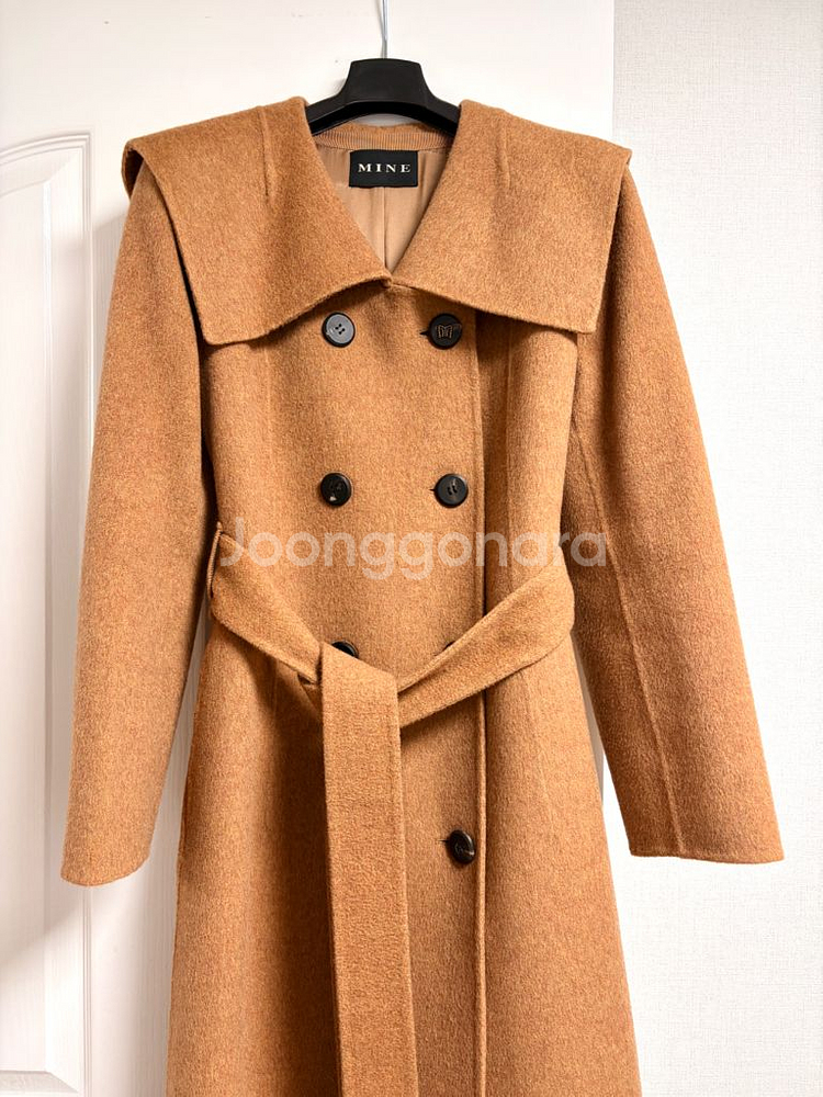 마인 캐시미어 블렌드 세일러 칼라 코트--2