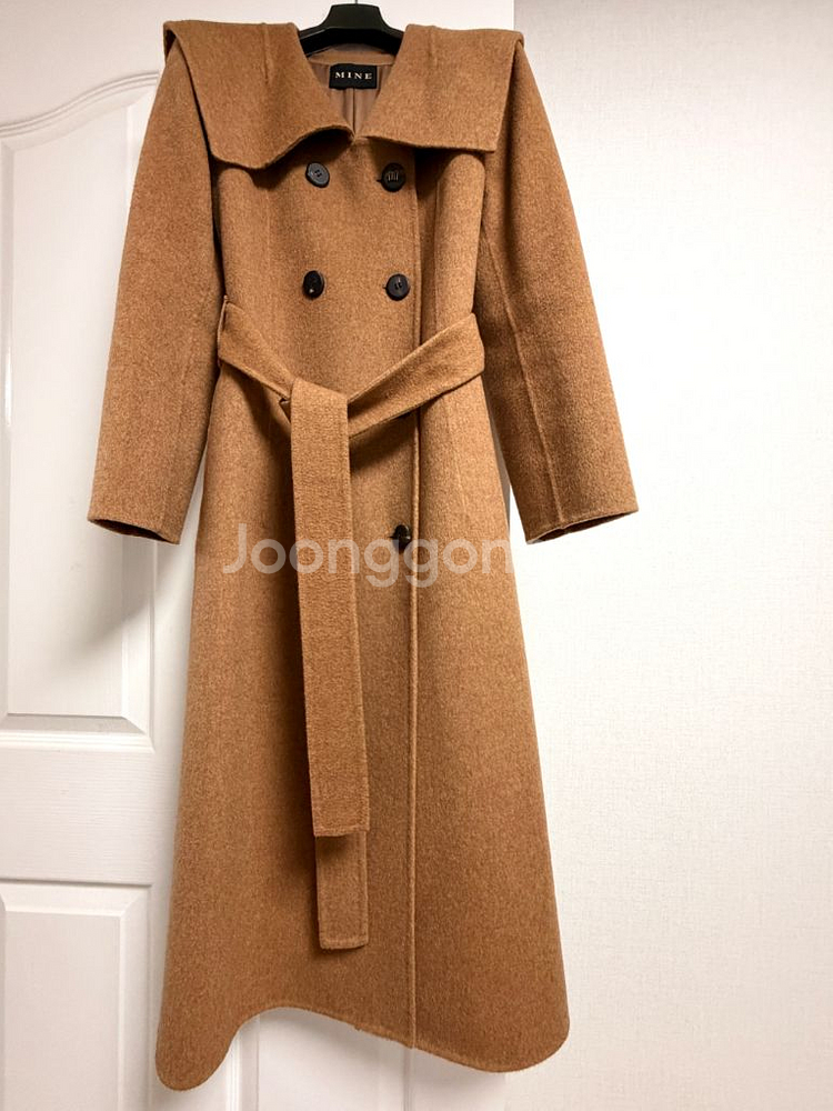 마인 캐시미어 블렌드 세일러 칼라 코트--0