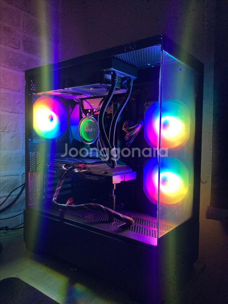 라이젠 수냉 게이밍PC + 27인치 커브드모니터--4