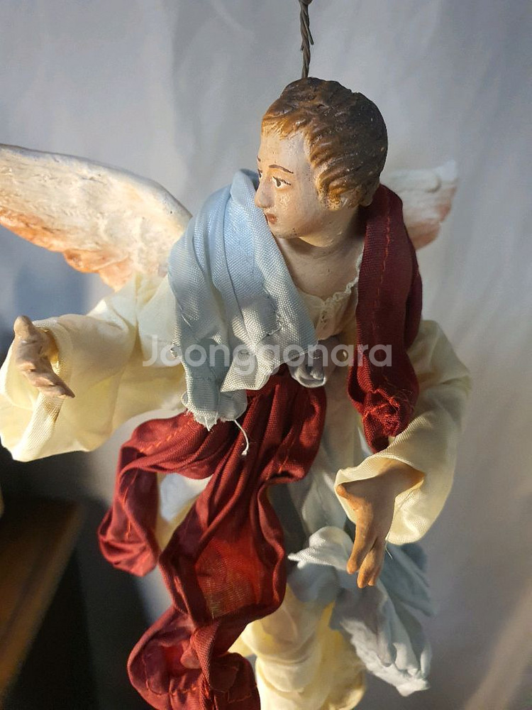 이탈리아 나폴리 프레세페 천사 인형 성탄절 엔틱 장식--1