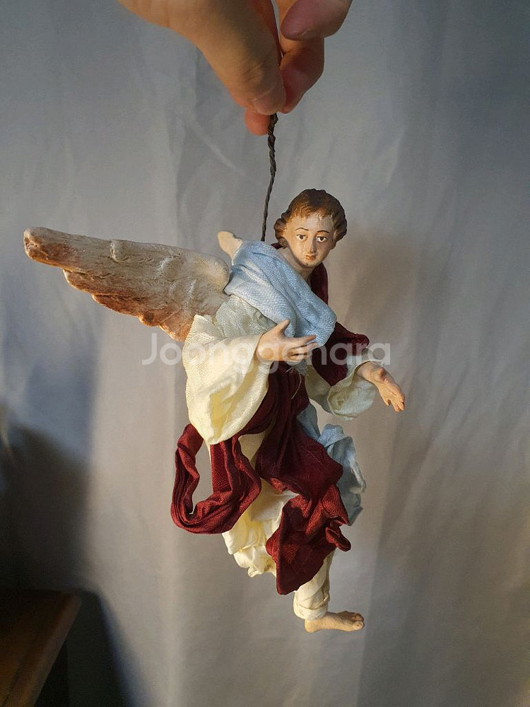 이탈리아 나폴리 프레세페 천사 인형 성탄절 엔틱 장식--2