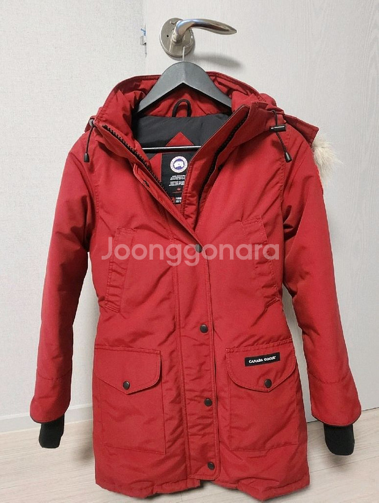 정품 캐나다구스 여성 XS 레드 패딩--0