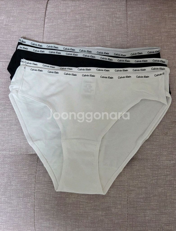 캘빈클라인 여성팬티 S 속옷 새상품 화이트2 블랙2--0