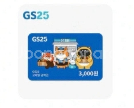 GS25 3000원 금액권 기프티콘(~10.25)--0