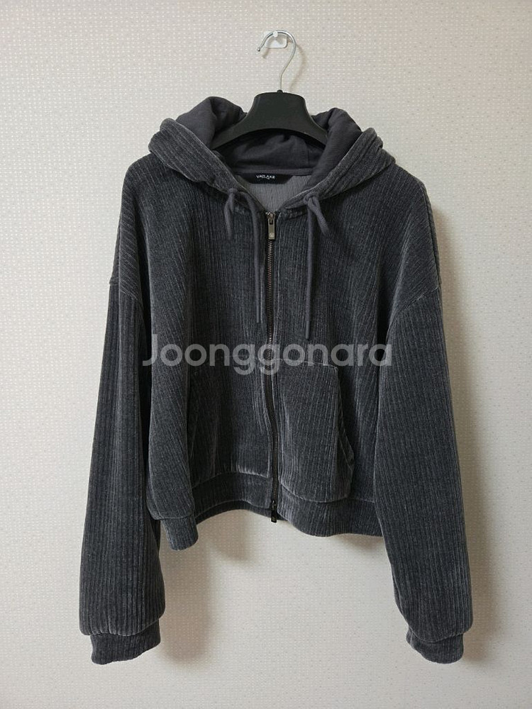 반에이크 코듀로이 투웨이 후드집업 차콜 55--0