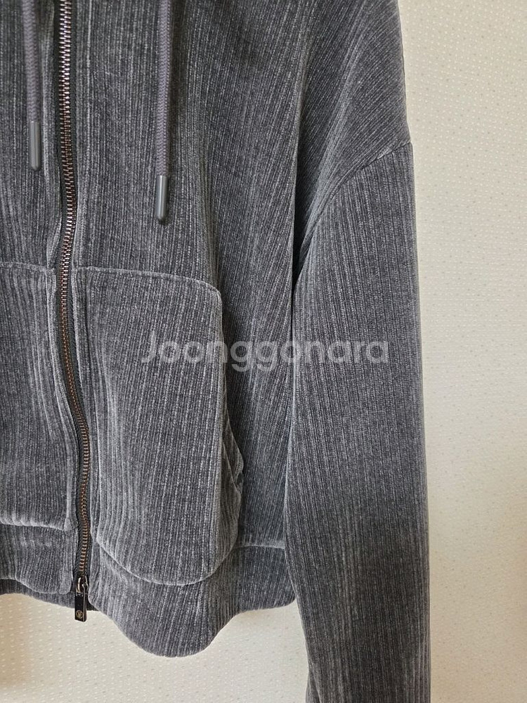 반에이크 코듀로이 투웨이 후드집업 차콜 55--1