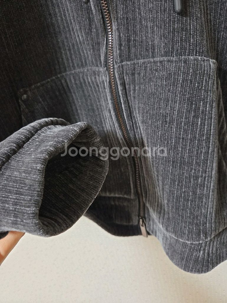 반에이크 코듀로이 투웨이 후드집업 차콜 55--5