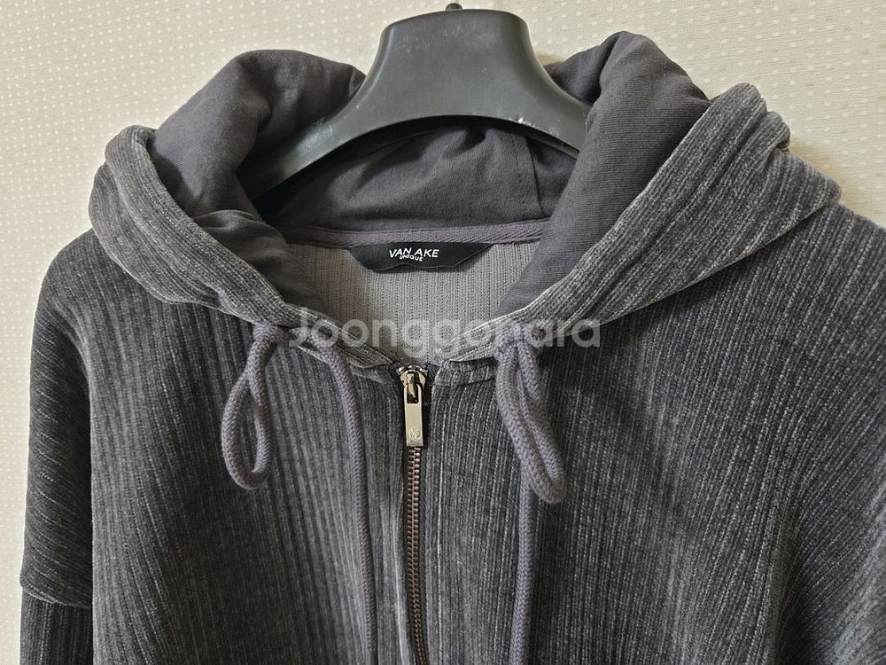 반에이크 코듀로이 투웨이 후드집업 차콜 55--2