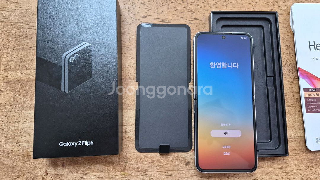 갤럭시 Z Flip6 플립6 풀박스 + 케이스, 보호필--8