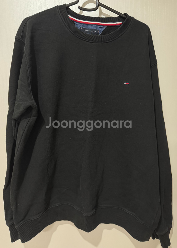 타미힐피거 블랙 맨투맨 XL 100-105--0
