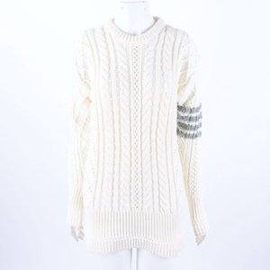 [정품]톰브라운 메리노울 100% 사선 완장 니트 원피