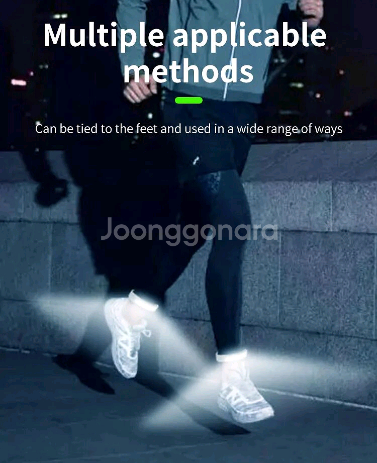 새상품)C충전식 러닝밴드 야간 안전 오토바이 배달 경광--2