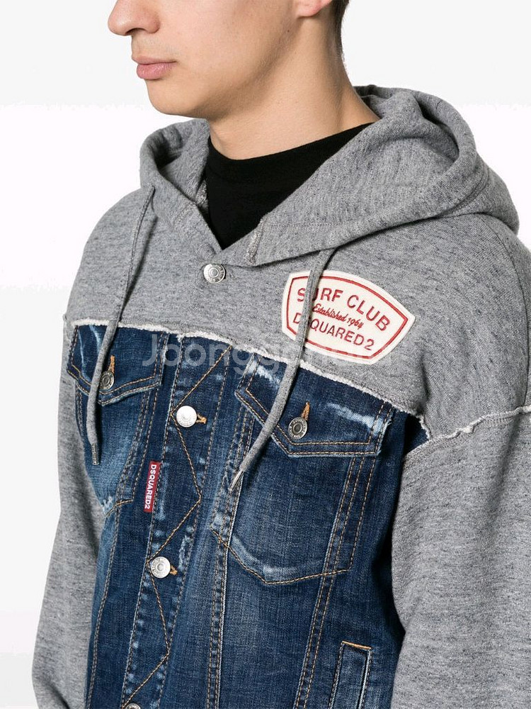 디스퀘어드 데님후드 자켓--6