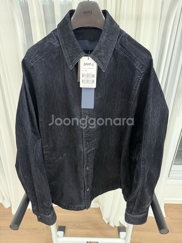 준지 25fw 벨벳 데님 코치 셔츠 46사이즈(105사--0