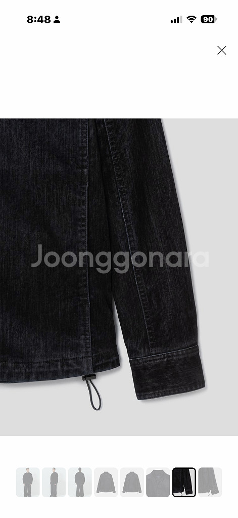 준지 25fw 벨벳 데님 코치 셔츠 46사이즈(105사--8