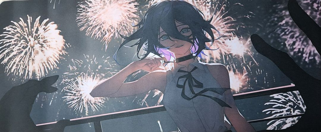 체인소맨 레제 BOOM 키보드 마우스 장패드 30x70--0