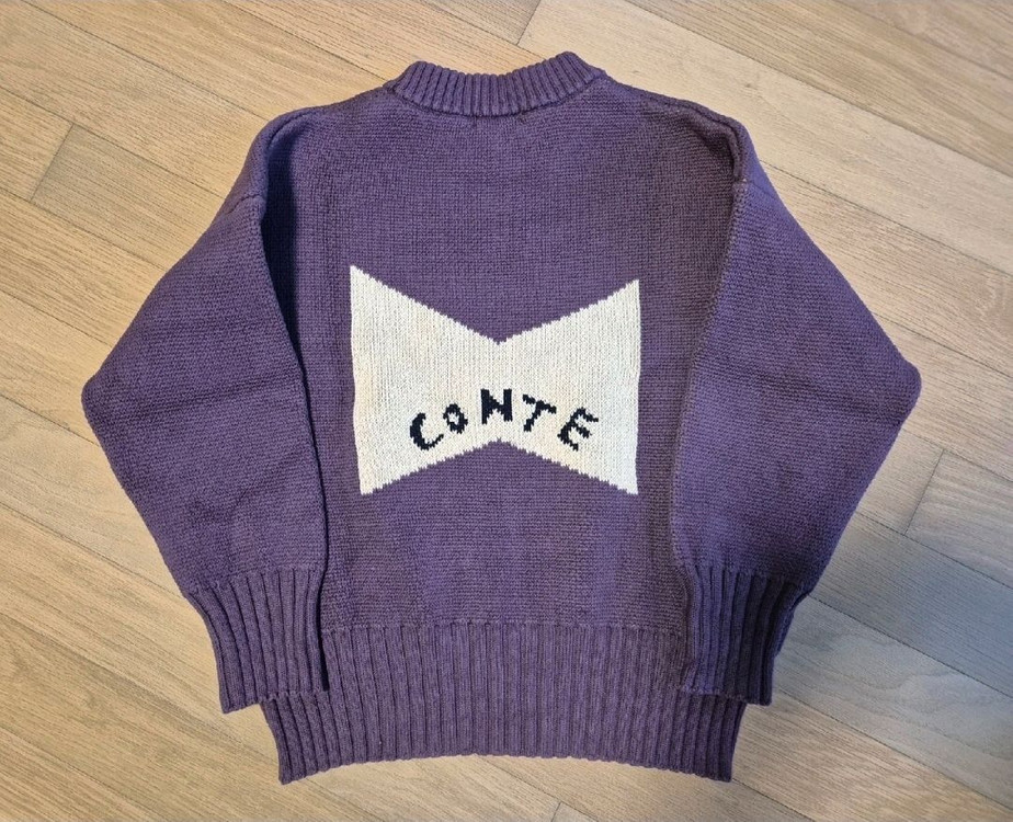 리미떼두두 자카드 면 니트 XXL 130--1