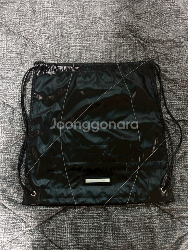 Matin Kim 마뗑킴 스트링 코팅 백팩 블랙--3