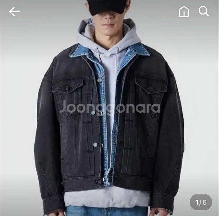 준지 21ss 이중데님레이어드 트러커 46--5