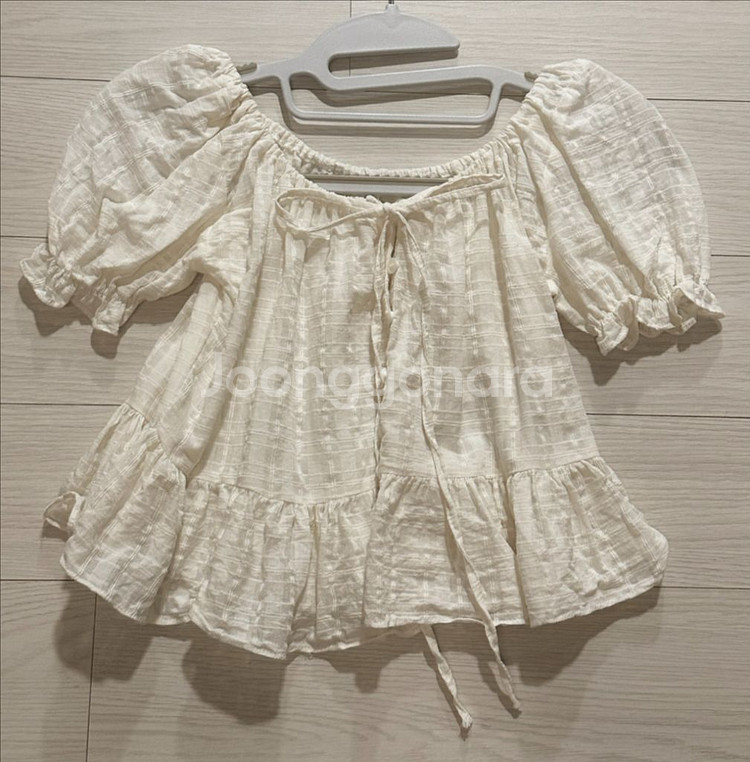 미니포에 여름 아이보리 블라우스--0