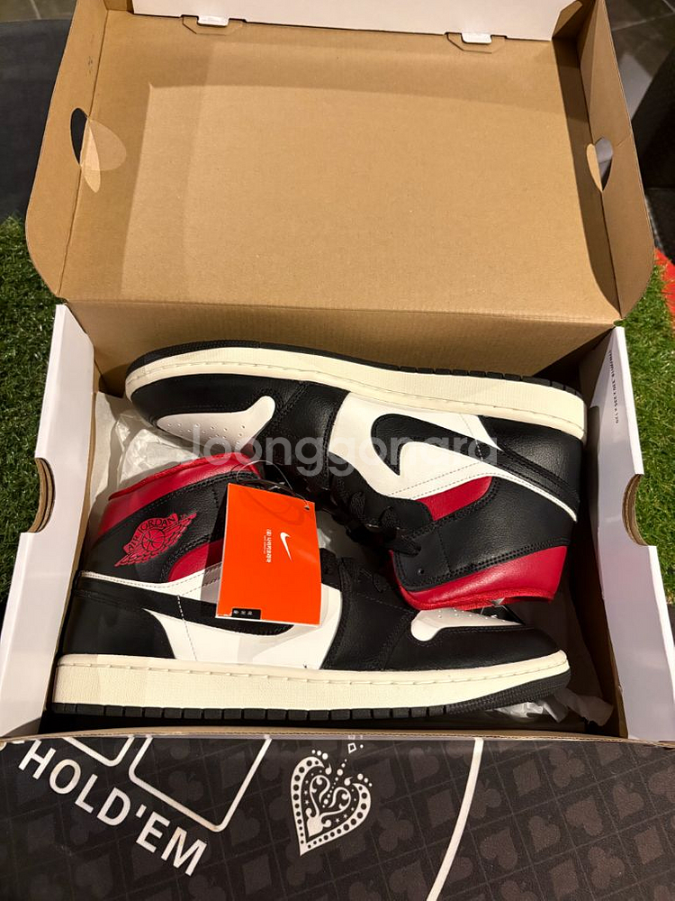 [새상품]조던1미드 블랙짐레드 정가이하 (W285)--7