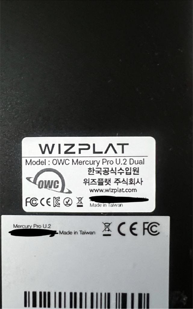 OWC mercury pro U.2 dual DAS판매--1