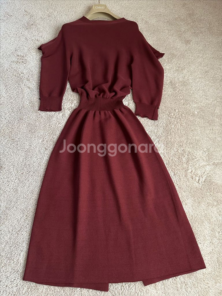 한섬 시스템 SYSTEM 홀가먼트 롱 니트 원피스--0