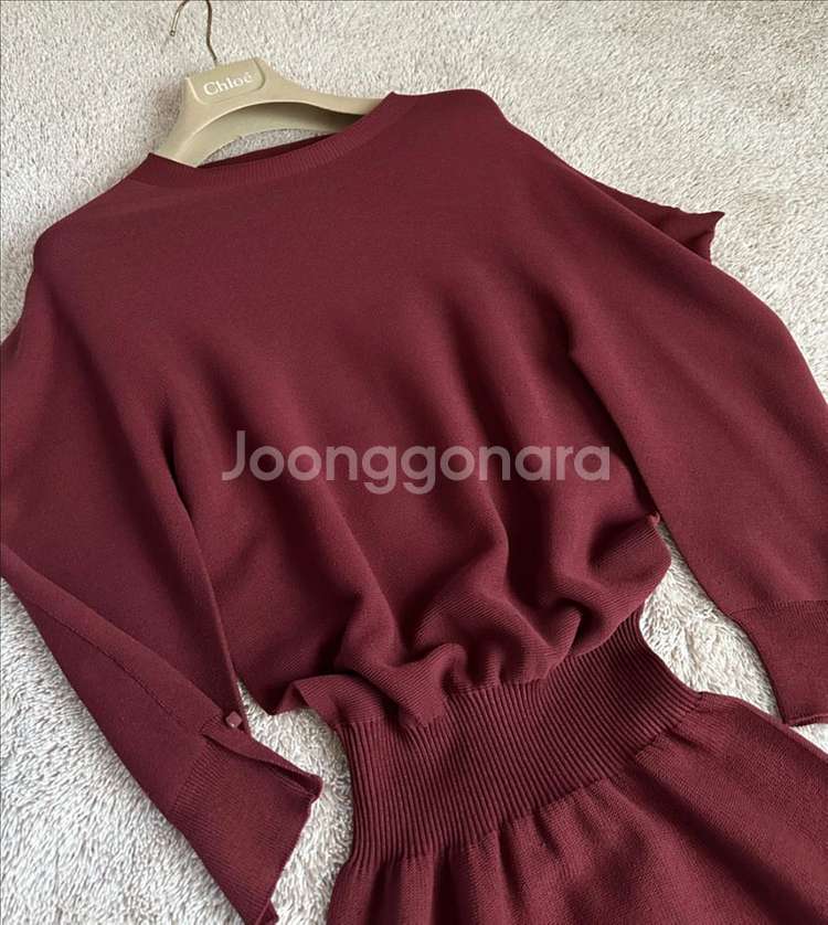 한섬 시스템 SYSTEM 홀가먼트 롱 니트 원피스--1