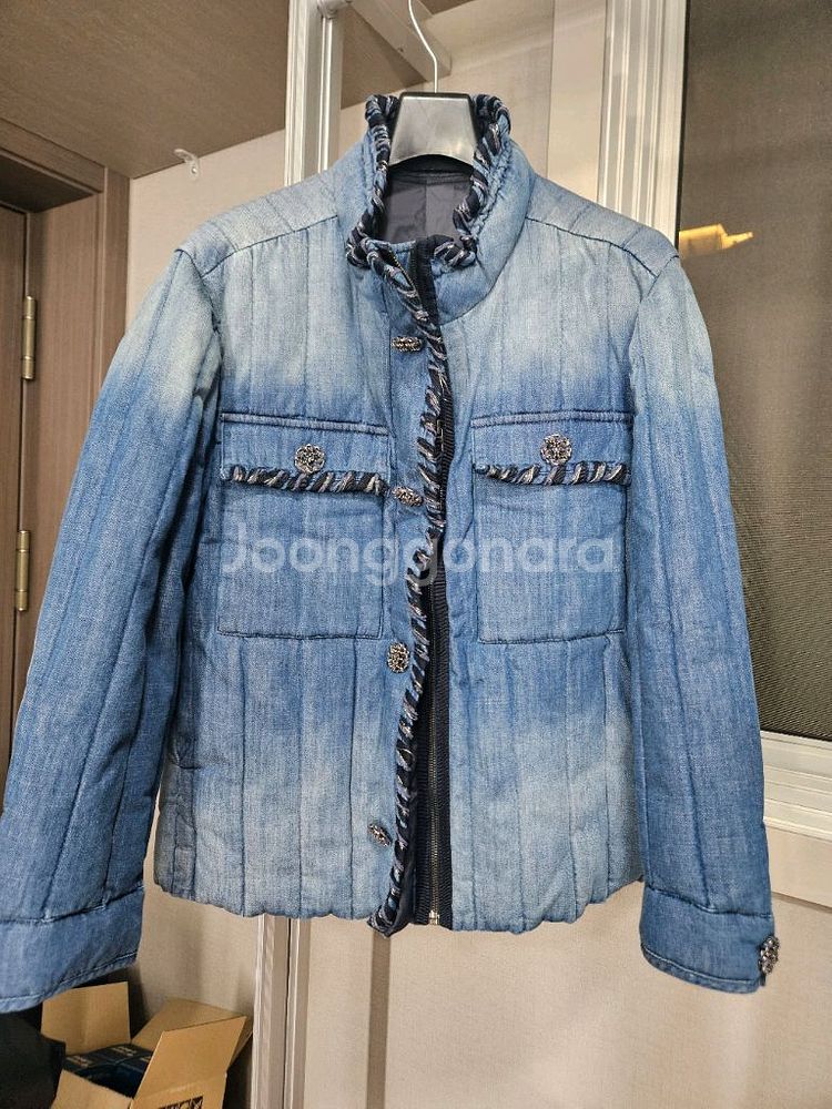 거의새것 한섬 오브제 데님 워싱 다운 점퍼--0