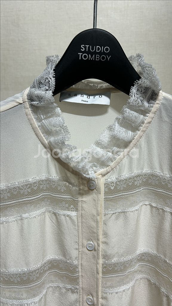 산드로 Sandro 레이스 블라우스 2--8