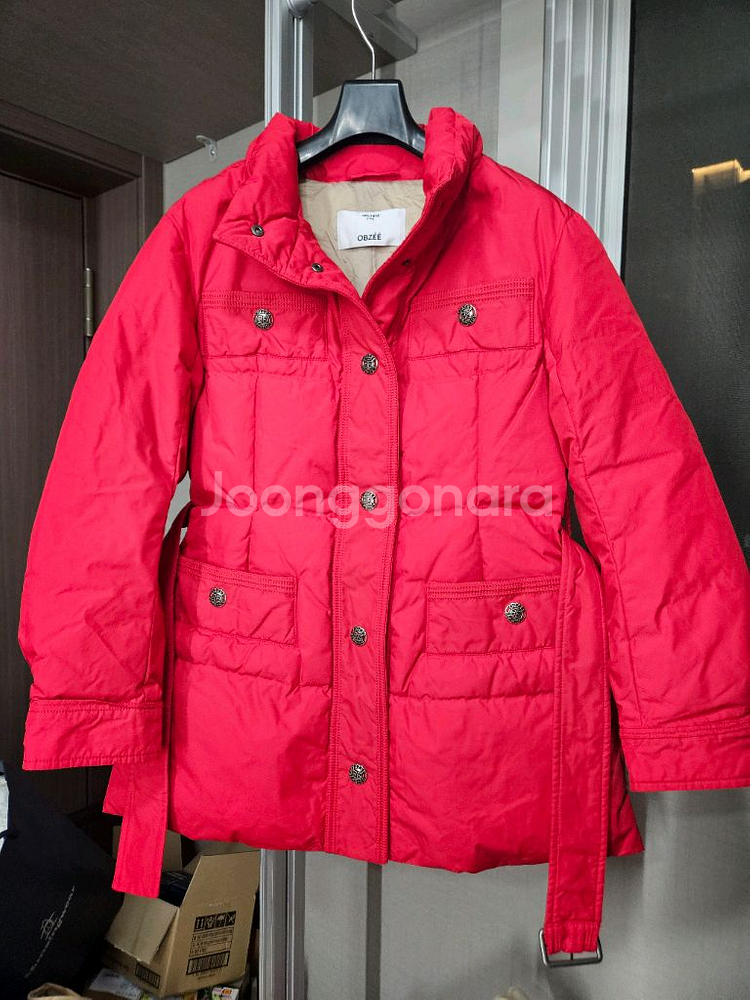 거의새것 한섬 오브제 다운 레드 다운 점퍼--0