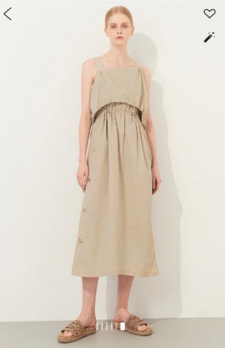 타임 time 드로우스트링 슬리브리스 원피스 66 사--1