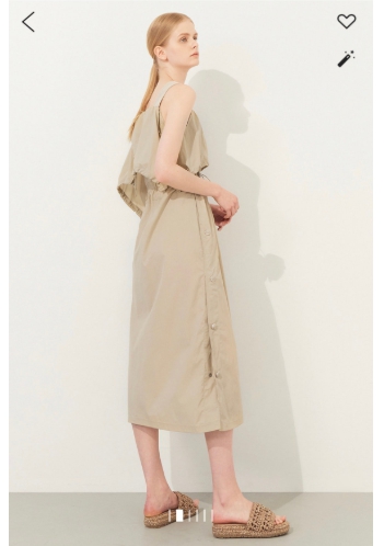 타임 time 드로우스트링 슬리브리스 원피스 66 사--3