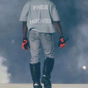 칸예 웨스트 FREE HOOVER 티셔츠 블루 새상품