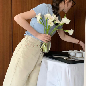 위드아웃썸머 페어코튼 팬츠 버터