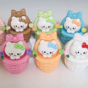 키티 바구니 미니 피규어 10개 세트