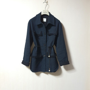 구호 kuho 트위드 디테일 글리터 자켓 44~55