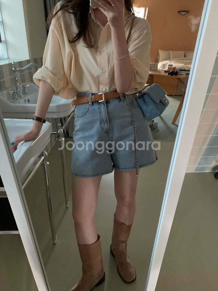 pyt 프리티영띵 에이라인 하프데님--3