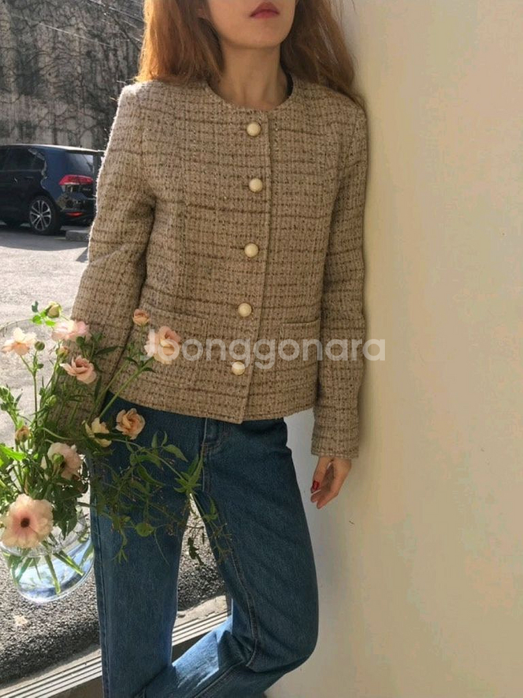 시엔느 마틸다 트위드 베이지 2사이즈--1