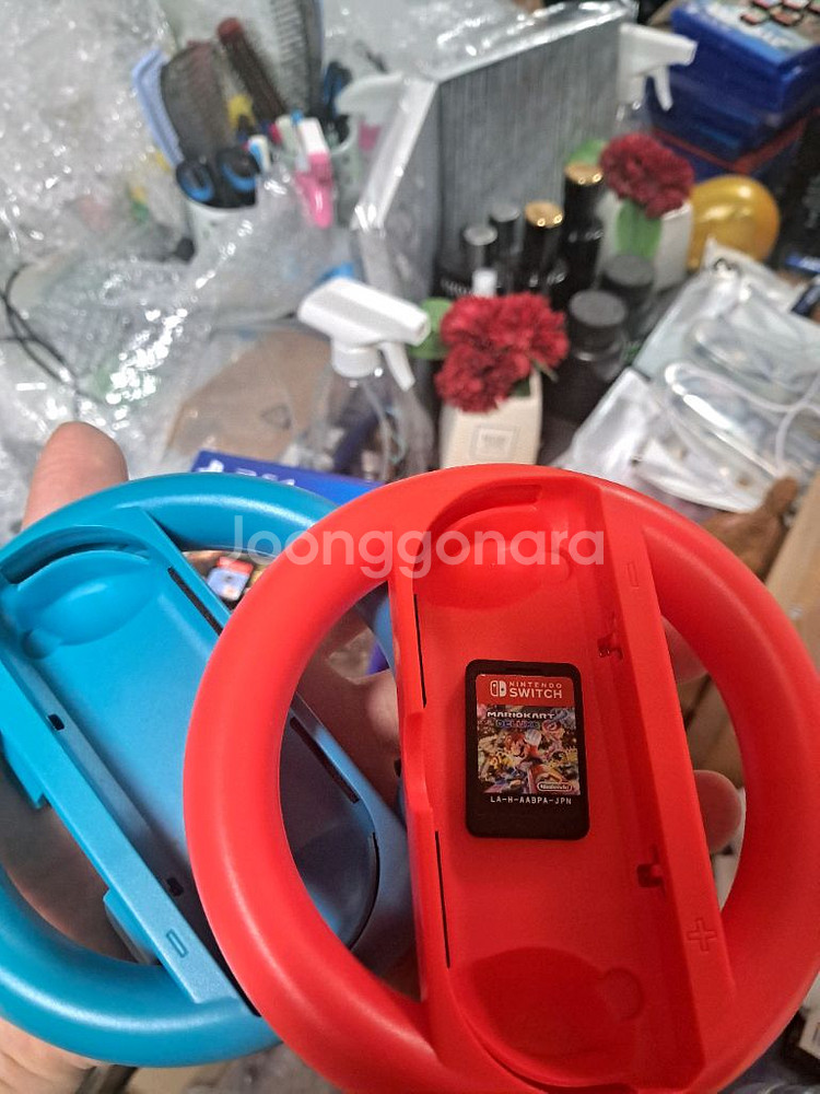 닌텐도 스위치 마리오카트8 디럭스 알칩 휠2개 포함--0