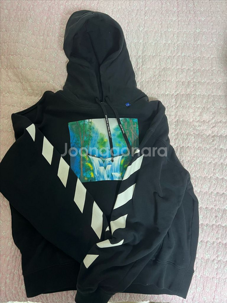 오프화이트 워터폴 후드티--0