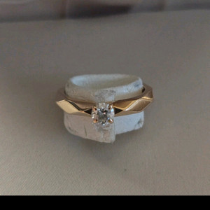 정품 부쉐론 파셋 솔리테어 링 다이아반지 0.22ct