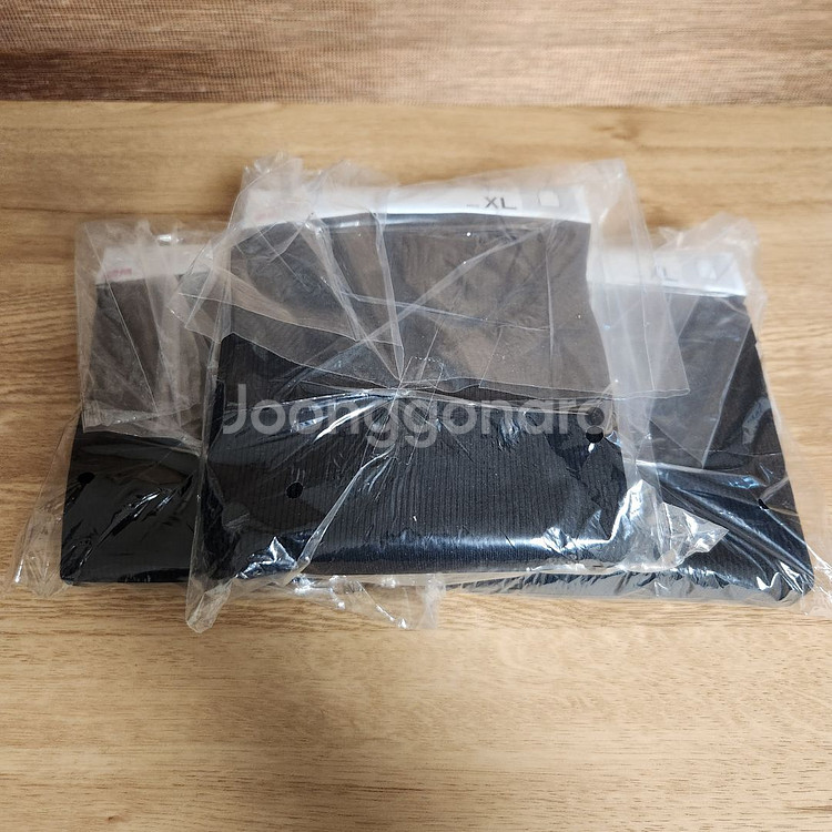 유니클로 드라이 컬러 리브 탱크탑 러닝 블랙 XL 3장--1