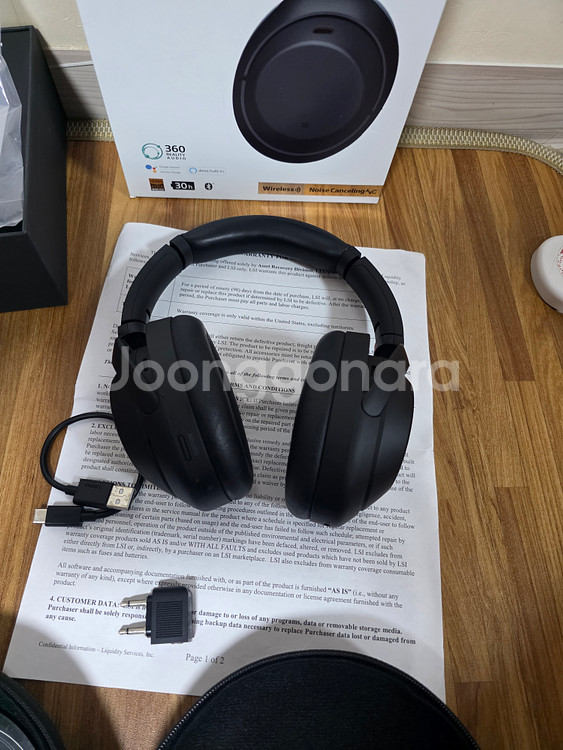 SONY 소니 WH-1000XM4 블랙 헤드셋 팝니다--3