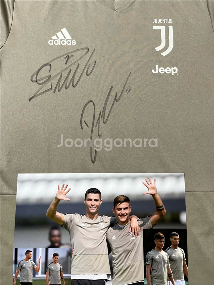 호날두, 디발라 친필 싸인 유벤투스 져지--1